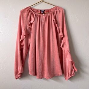 Chaps Ruffle Sleeve Blouse
